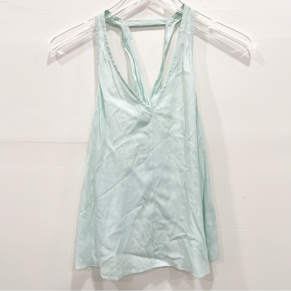 Urban Outfitters Silence + Noise Wrap Tank Top Sheer Light Blue XS